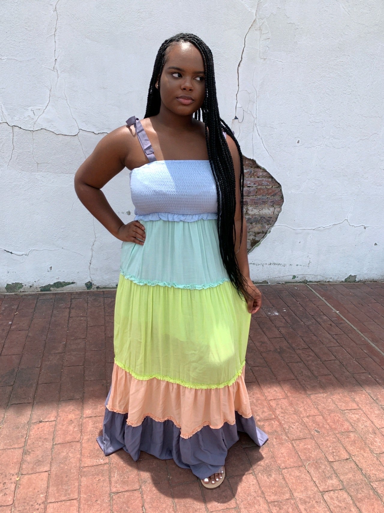 Hey Pastel Smocked Maxi Dress | Pastel