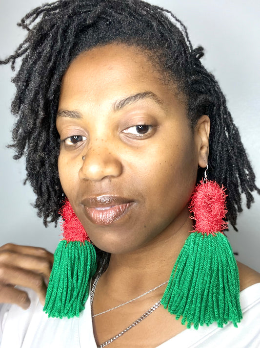 Holi-Daze Loop Tassel Earrings