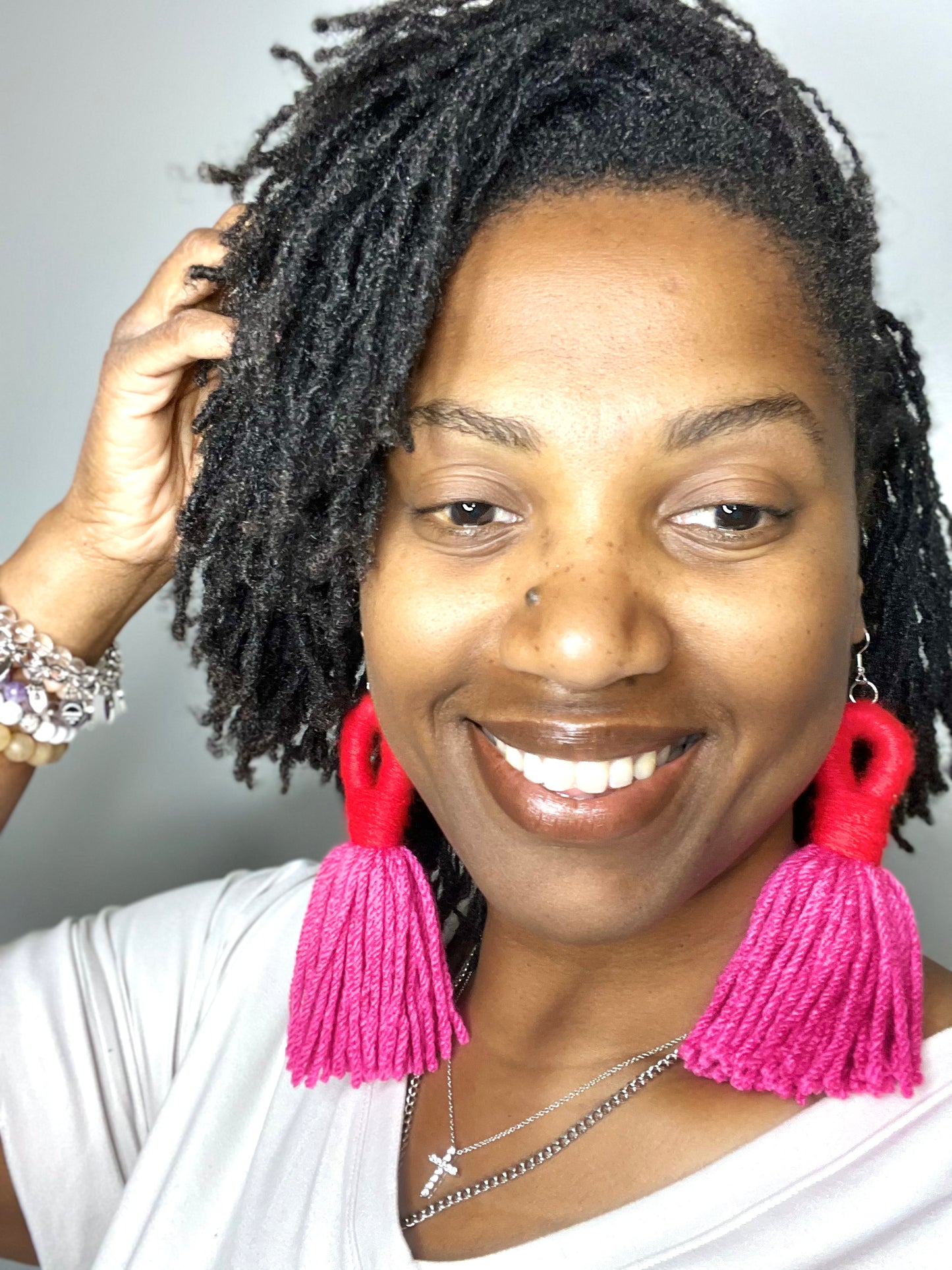 Now and Later Loop Tassel Earrings