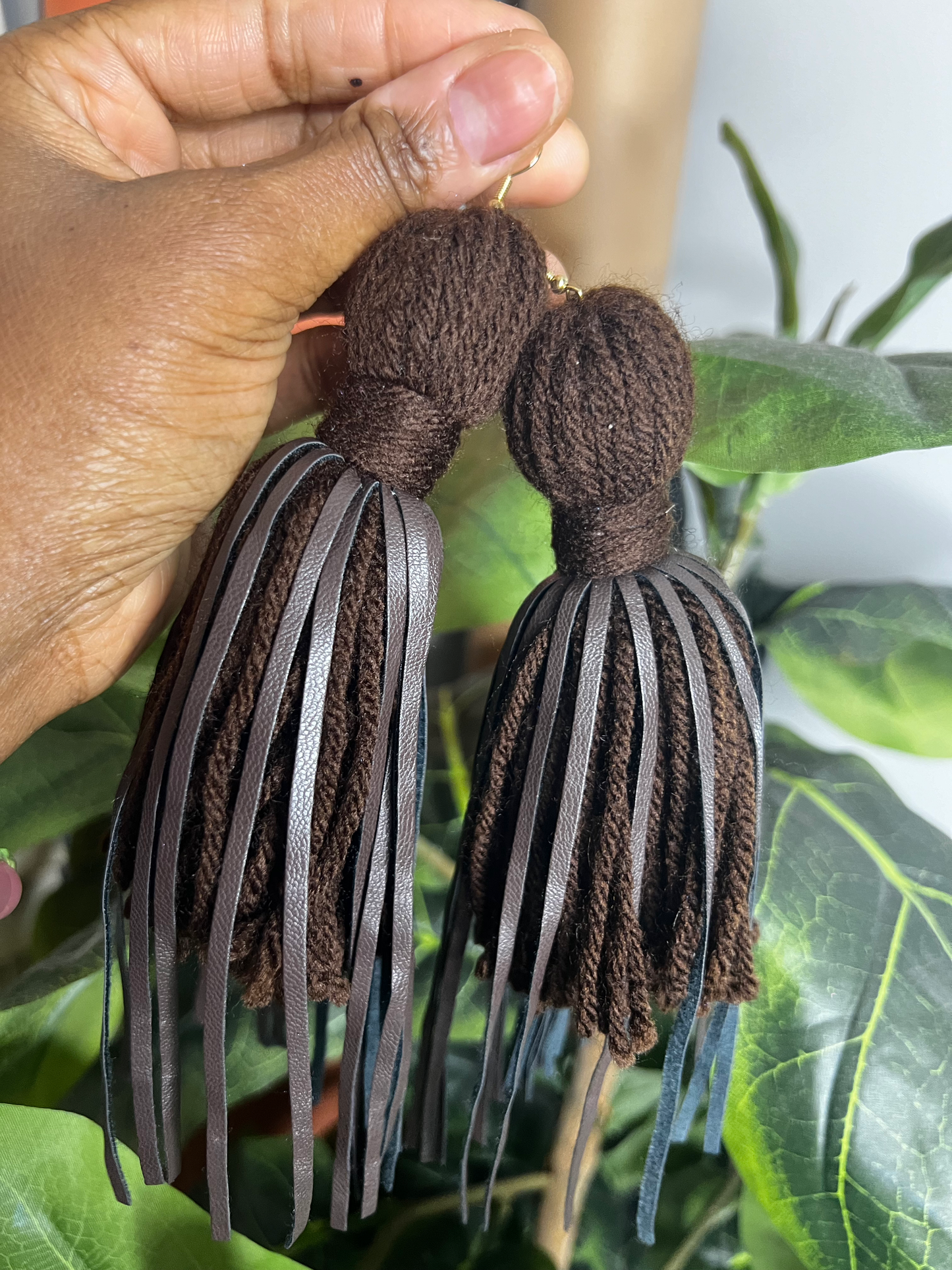 BROWNIE TASSEL EARRINGS