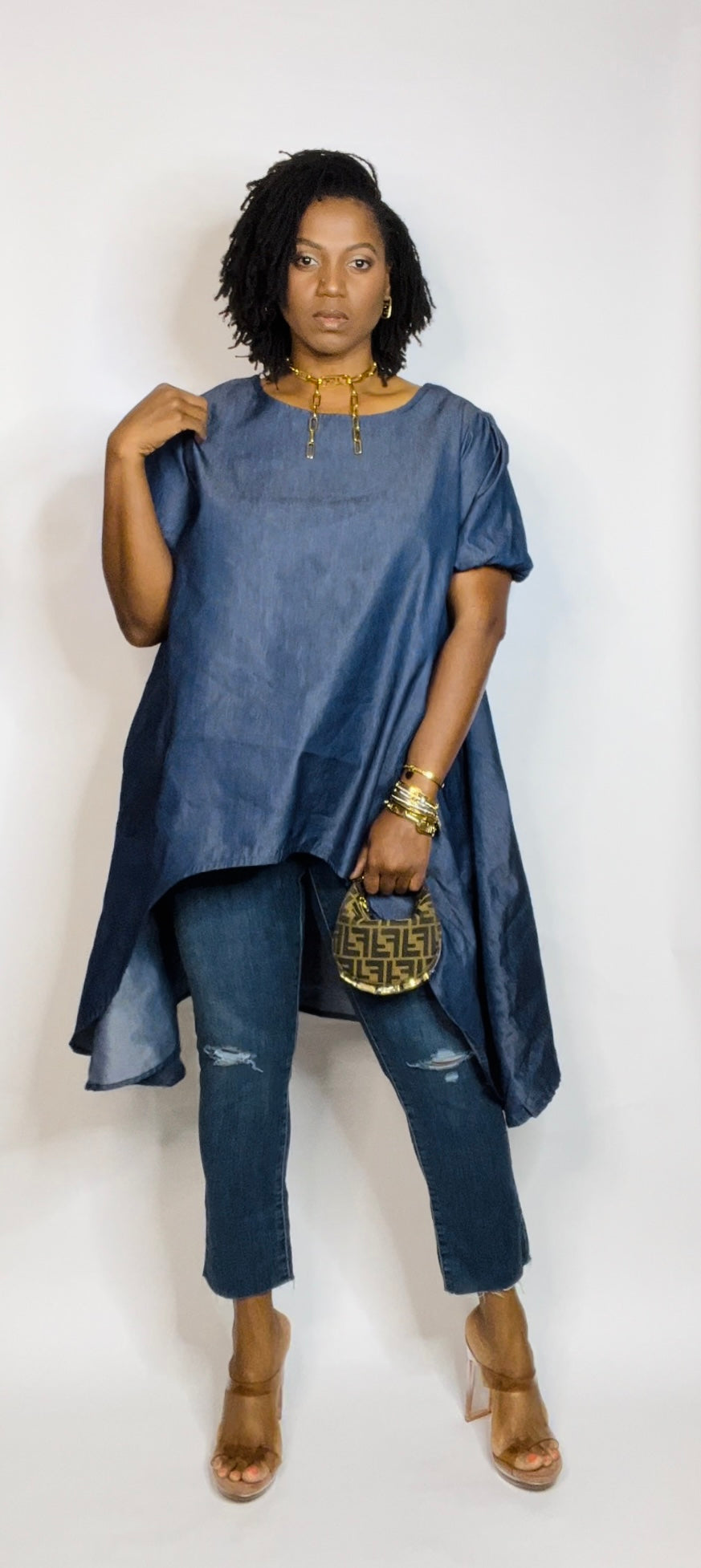 WIDE LEG DENIM SET