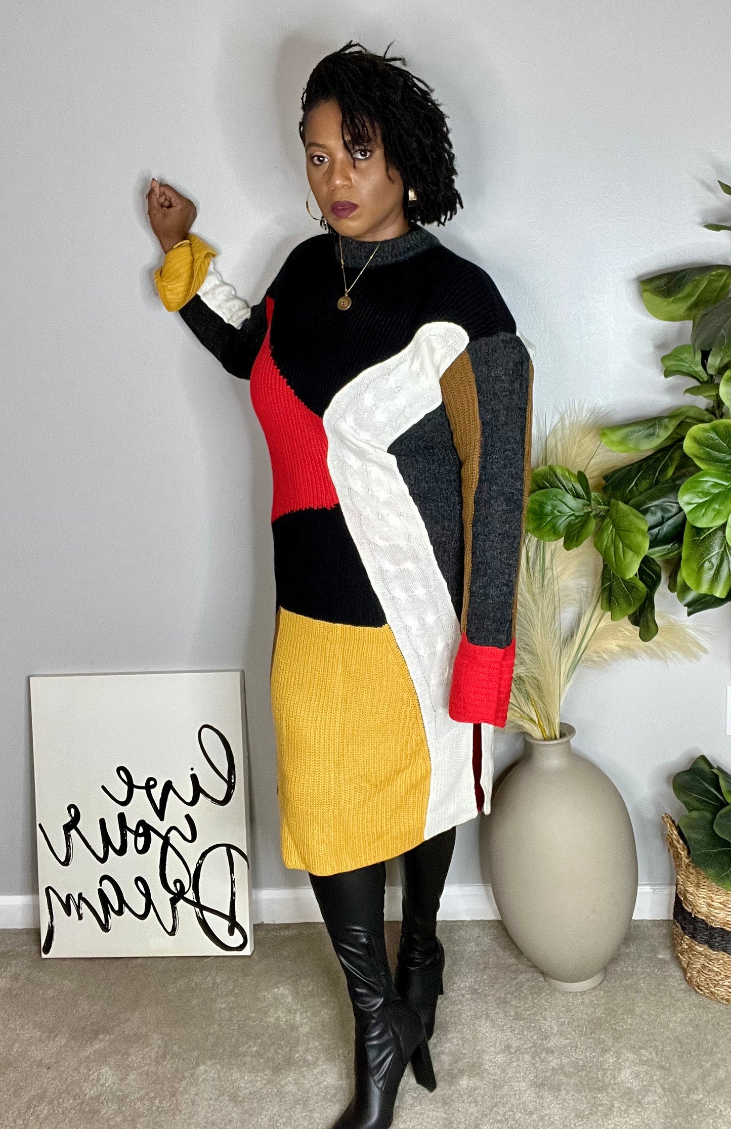 BAD HABIT SWEATER DRESS | MULTI