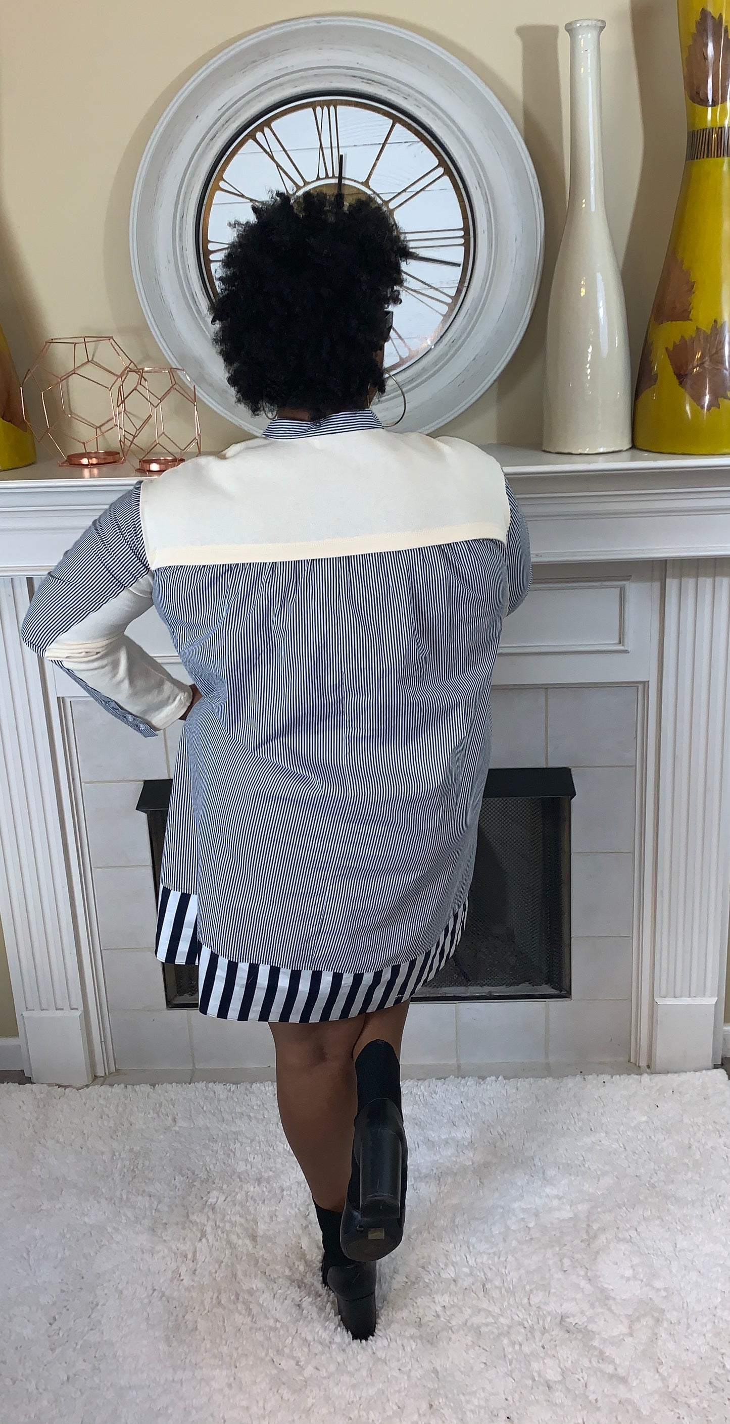 Mixed Media Tunic Dress